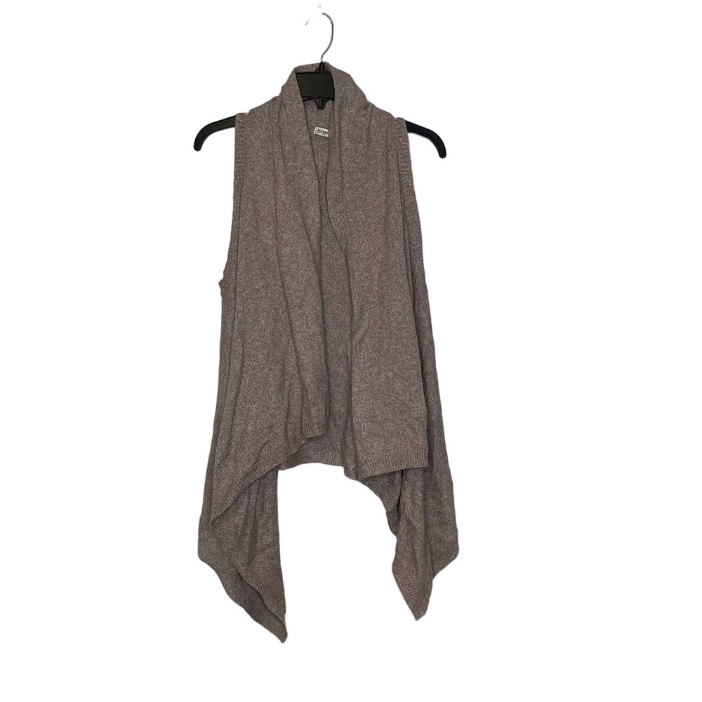 Old Navy Knit Sweater Vest Open Front Shrug Cardigan Sleeveless Women Small‎ Tan